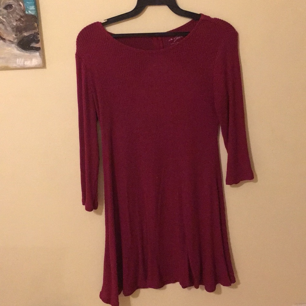 Red mini dress